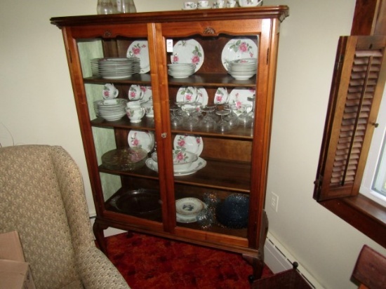 FOUR TIER CHINA HUTCH APPROX 62 INCH TALL X 39 X 15