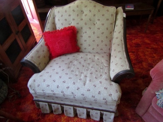 UPHOLSTERED ARM CHAIR FLORAL UPHOLSTERY
