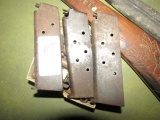SET OF THREE 45 CAL MAGAZINES WITH MISC AMMO