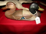 CARVED BY BILL RIGGIN DRAKE AND HEN BOOK ENDS APPROX 7 INCH LONG X 7 INCH H