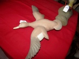 FULL SIZE FLYING DUCK PARTIALLY PAINTED FROM BILL TO TAIL 18 INCH X 24 INCH