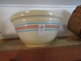 LARGE MIXING BOWL APPROX 12 INCH ACROSS WITH BASKETS