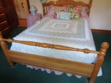 FULL SIZE CANNON BALL BED OAK