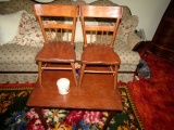 ANTIQUE CHILDS TABLE WITH CHAIRS