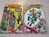 THE AMAZING SPIDER MAN 89 AND AQUAMAN 52 BOTH WITH HANDWRITTEN NAME ON INSI