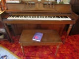 WURLITZER UPRIGHT PIANO GREAT SHAPE WITH BENCH