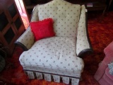 UPHOLSTERED ARM CHAIR FLORAL UPHOLSTERY