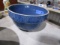 LARGE BLUE GLAZED MIXING BOWL 12 1/2 INCH ACROSS