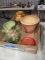 BOX WITH 4 PCS OF ROSEVILLE POTTERY INCLUDING 103-6 365-5 198-6