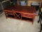 MAHOGANY COFFEE TABLE WITH 4 DRAWERS AND EXTRA STORAGE