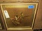 TWO ORIENTAL PRINTS IN GILT FRAMES 19 X 19