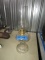 EARLY OIL LAMP WITH CHIMNEY CLEAR GLASS