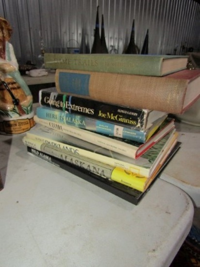 LOT OF HARDBACK BOOKS INCLUDING ADMIRAL OF OCEAN AND SEA ALASKAN WILDLIFE B