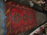 RED TRIBAL RUG 132 X 70