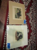 TWO EARLY VICTORIAN PRINTS THE REST IN THE GLEN ETC