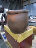 RED CLAY POT APPROX 7 INCH TALL BY 7 INCH ACROSS