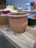 EARLY RED CLAY POT 6 1/2 INCH TALL X 7 INCH ACROSS