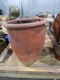 EARLY RED CLAY POT 10 INCH TALL X 9 INCH ACROSS