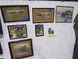 7 EARLY BLACK AND WHITE PHOTOS OF HARNESS RACING CIRCA 1900S FRAMED SOME FR