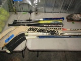 4 HOCKEY STICKS AND 3 ALUM BASEBALL BATS MIKEN CRYOGENIC AND MORE