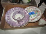 BOX LOT CHINA INCLUDING ROSELLE BY J MEIR AND SON AND ROYAL DOULTON