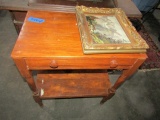 ANTIQUE END TABLE SINGLE DRAWER