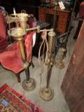 EARLY BRASS FLOOR LAMP 4 FEET TALL