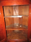 EARLY CORNER CABINET 2 TIER STANDS APPROX 6'4