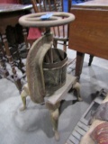 ANTIQUE IRON PRESS WITH PAINTED LEGS