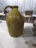 EARLY REDWARE WHISKEY JUG 8 INCH TALL