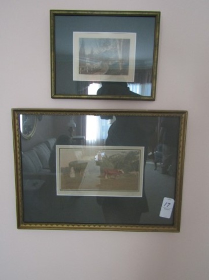 TWO HAND COLORED PHOTOS ONE BY SAWYER
