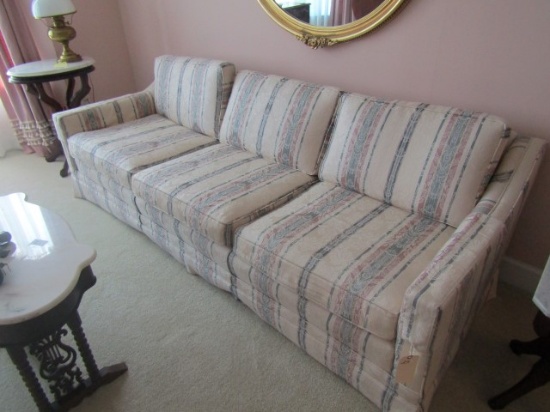 CONTEMPORARY UPHOLSTERED FLORAL PATTERN SOFA