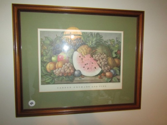 20 X 16 CURRIER AND IVES FRUIT PRINT
