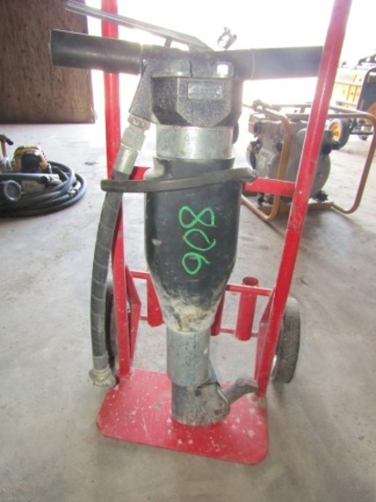 #806 JACK HAMMER ON CART BRAND UNKNOWN GLAD HAND HOSE CONNECTION