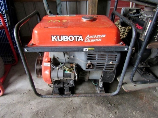#102 KUBOTA ARX5500 GENERATOR 1555 HRS KUBOTA OHV GH400E 13 HP GAS ENGINE 5