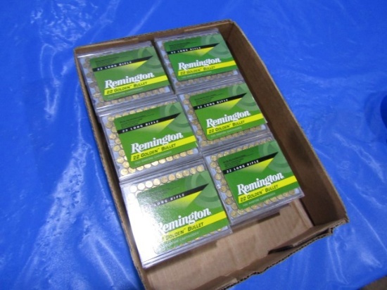 12 BOXES 100 PACKS REMINGTON 22 LR GOLDEN BULLET