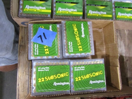 8 100 COUNT 22 LR HOLLOW POINT SUBSONIC