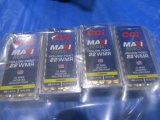 4 BOXES CCI MAXIMAG 22 WMR JACKETED HOLLOW POINT 40 GR 50 RDS