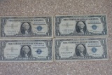 7 1 DOLLAR BLUE NOTE SILVER CERTIFICATES SERIES 1957