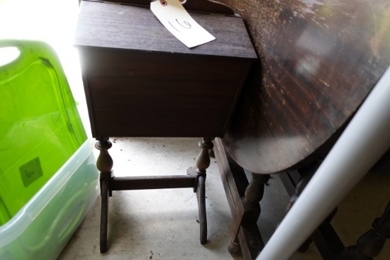 FREE STANDING COVERED SEWING BOX