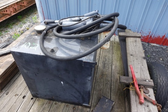 APPROX 50 GAL FUEL TANK WITH ELECTRIC PUMP EBW NOZZLE