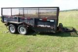 #514 BRIMAR DUMP TRAILER APPROX 14 X 8 4' RAILS RUSTED HOLES IN FLOORING NO