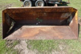 #510 FRONT END LOADER BUCKET APPROX 8' RUST