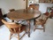 PINE 5 PC DINING SET INCLUDING TABLE AND ONE ARM CHAIR AND THREE SIDE CHAIR