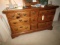 TWO PC PINE BEDROOM SET WITH WALL MIRROR