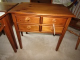 KNOTTY PINE 4 DRAWER CHEST WITH FINISH DAMAGE