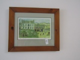 TOLL HOUSE PRINT FRAMED UNDER GLASS PINE FRAME APPROX 20 X 16 INCH