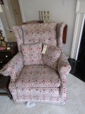 FLAME STITCH ROLLED ARM CHAIR