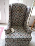 2 MATCHING UPHOLSTERED WING BACK CHAIRS
