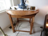 PRIMITIVE STYLE ROUND TABLE APPROX 30 INCH ACROSS